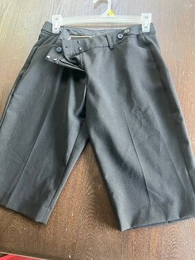 Classic Black Flat-Front Men’s Dress Shorts